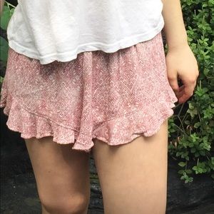 pink flowy shorts!!